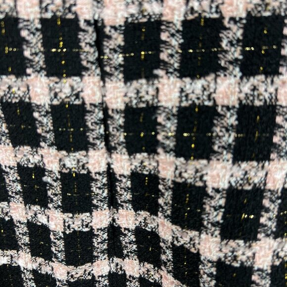 Maison d' Amelie Paris NEW Womens 6 Pink Black Tweed Mini Skirt Clueless Preppy - Picture 7 of 12
